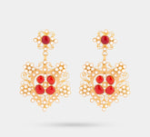 Contemporary gold earring